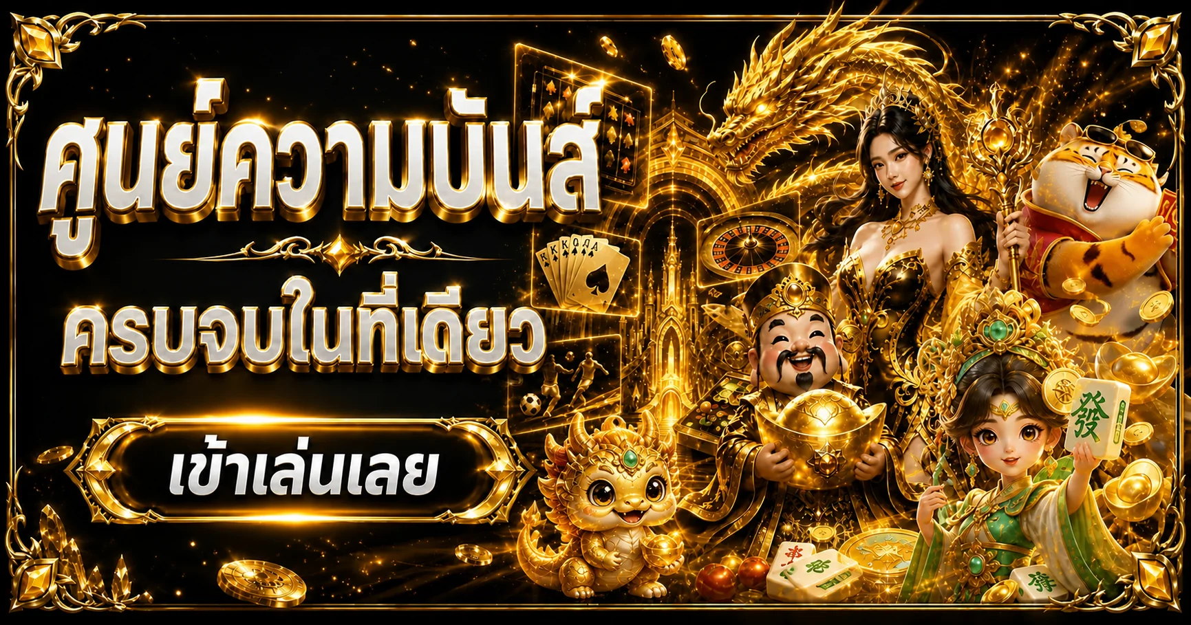 ศูนย์รวมความบันเทิง DRAGON168VIP โทนดำทอง